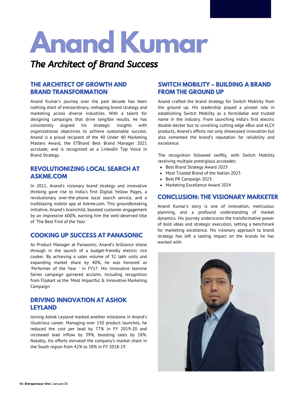 anand kumar the architect of brand success