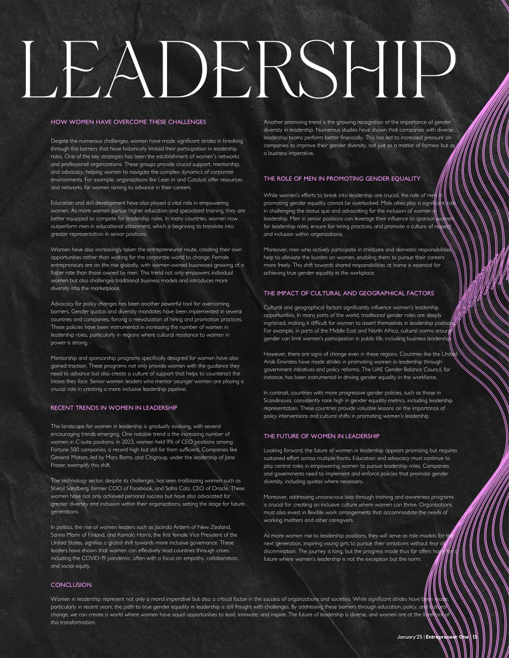 leadership and advocacy helping women to navigate