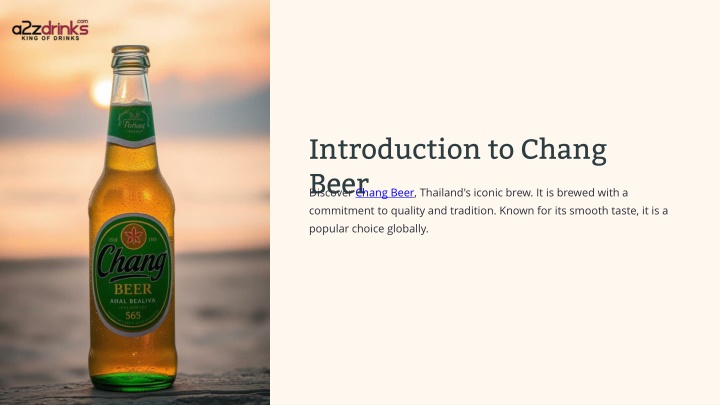 introduction to chang beer discover chang beer