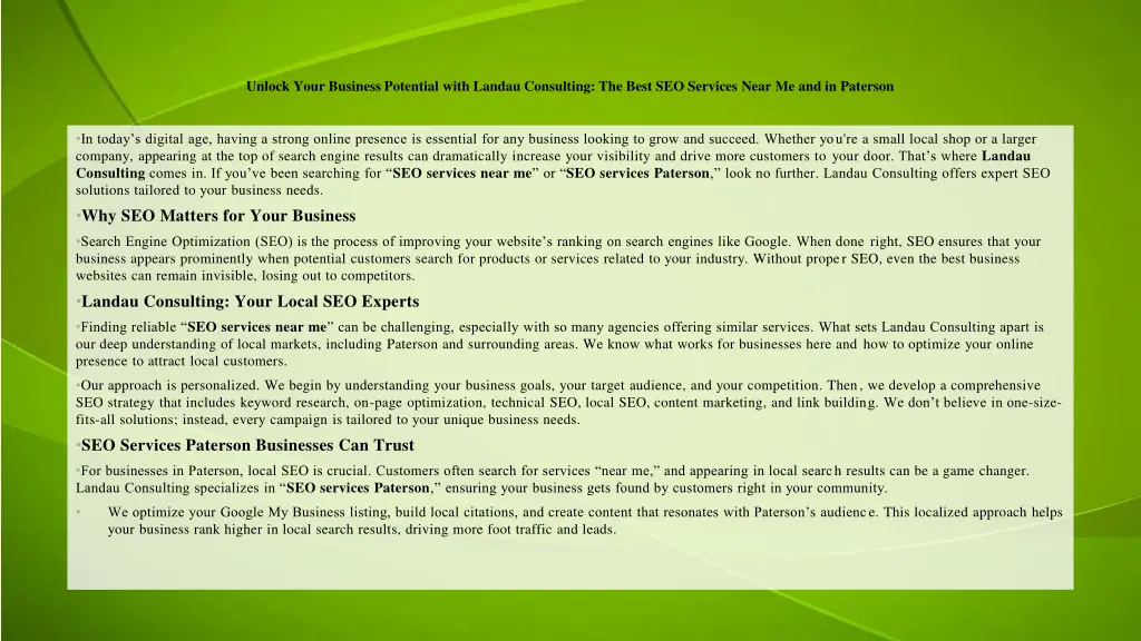 unlock your business potential with landau