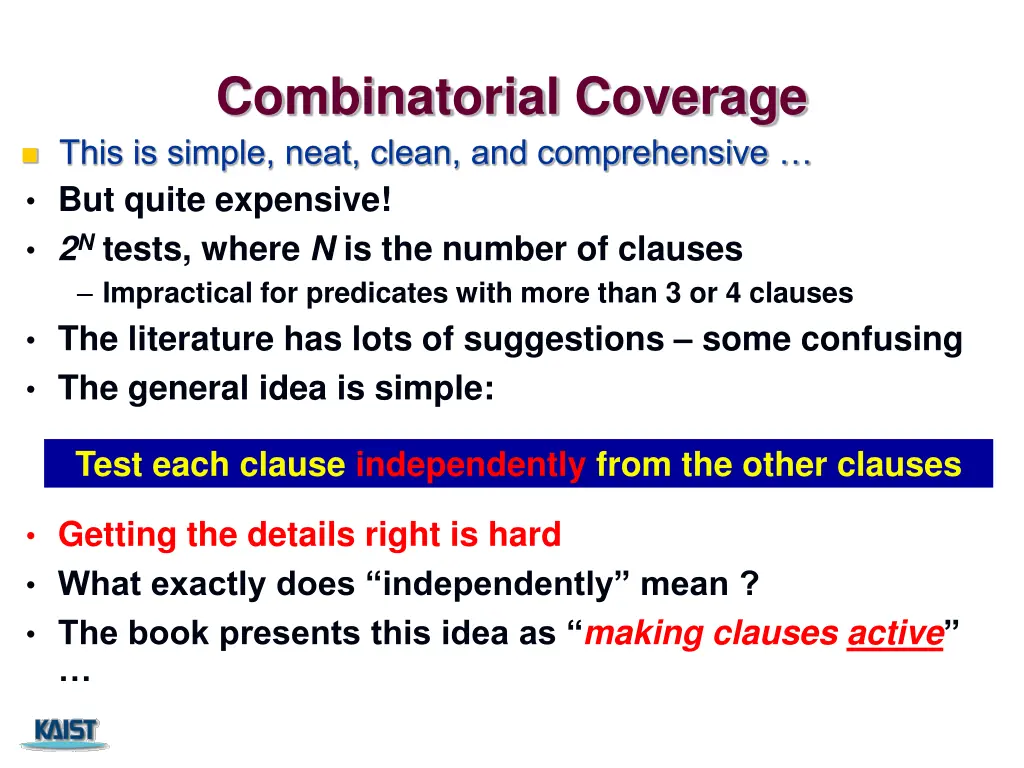 combinatorial coverage this is simple neat clean