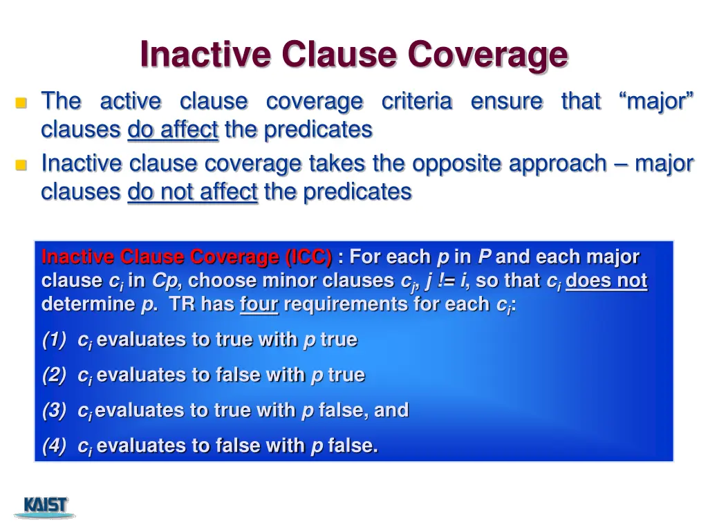 inactive clause coverage