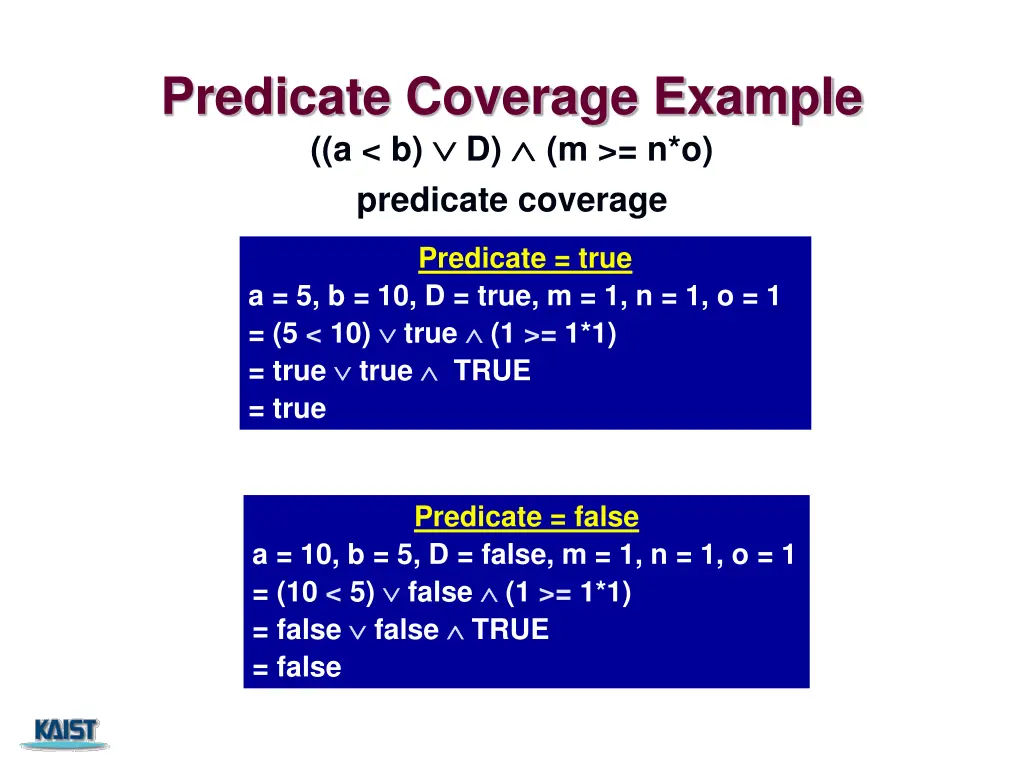 predicate coverage example a b d m n o predicate