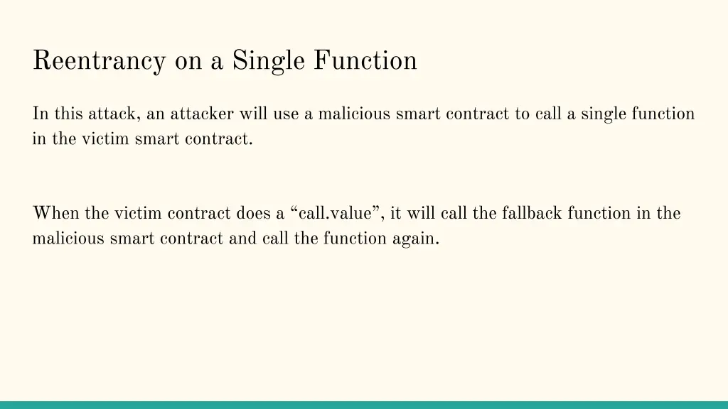 reentrancy on a single function