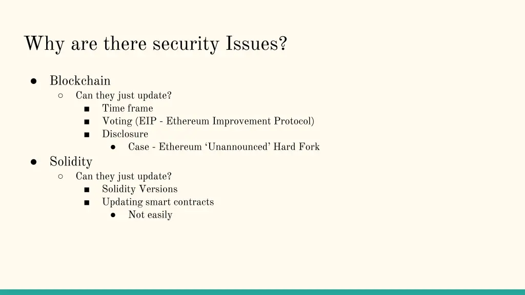 why are there security issues
