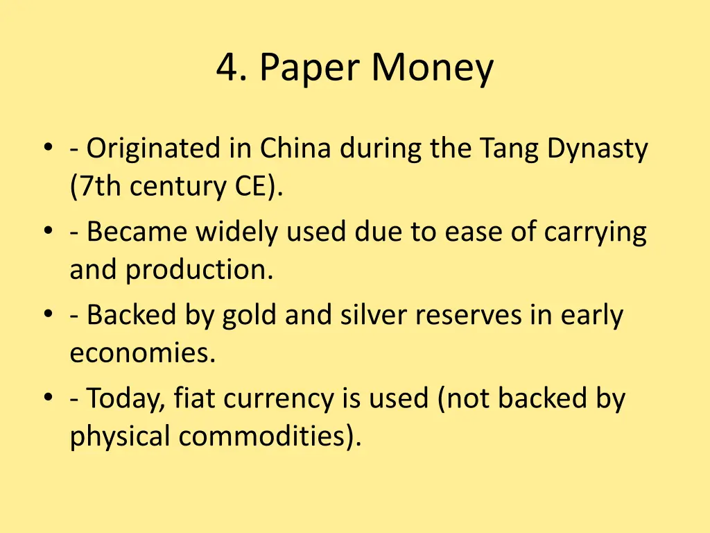 4 paper money