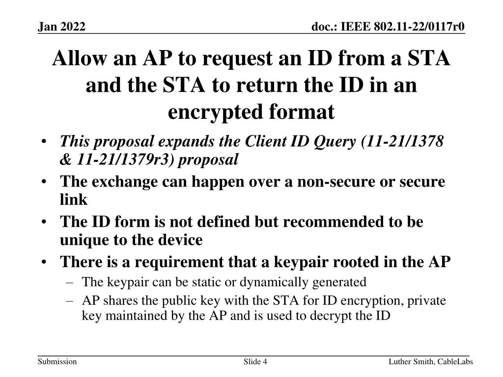 jan 2022 allow an ap to request an id from
