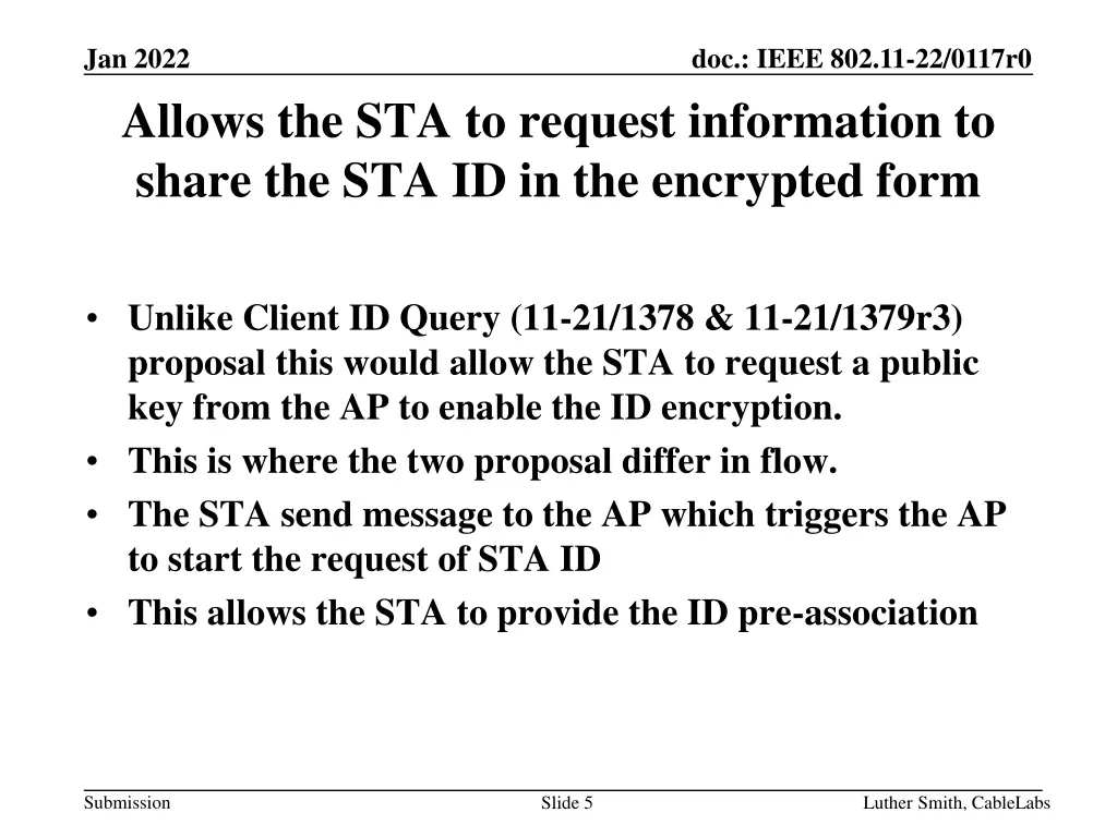jan 2022 allows the sta to request information