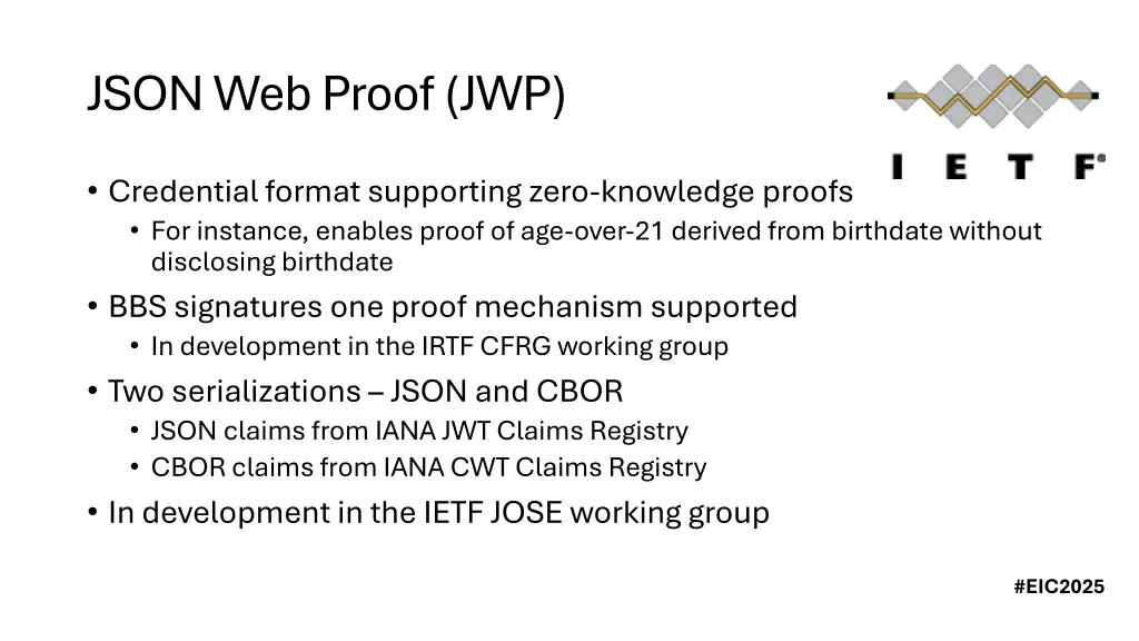 json web proof jwp