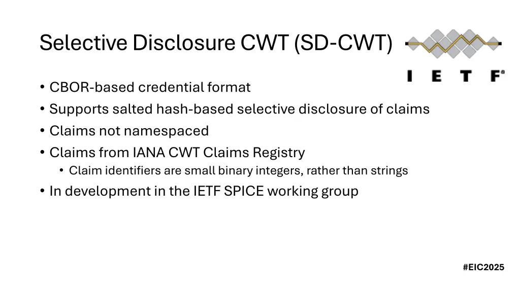 selective disclosure cwt sd cwt