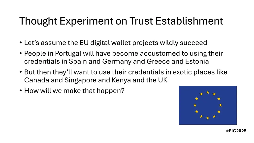 thought experiment on trust establishment