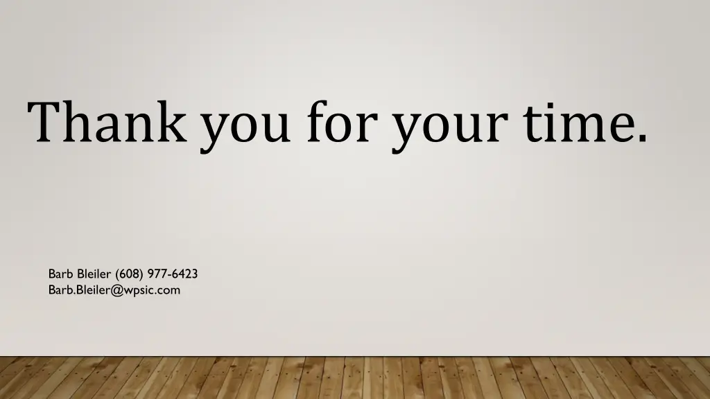 thank you for your time