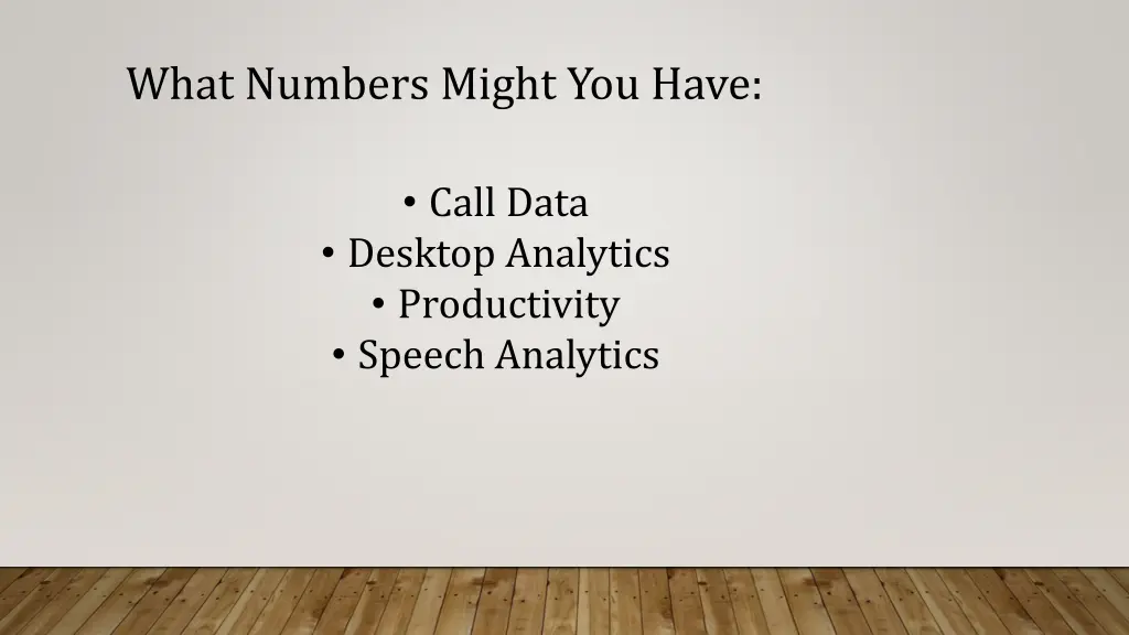 what numbers might you have