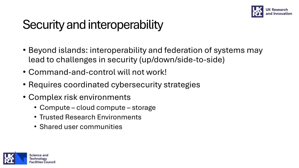 security and interoperability