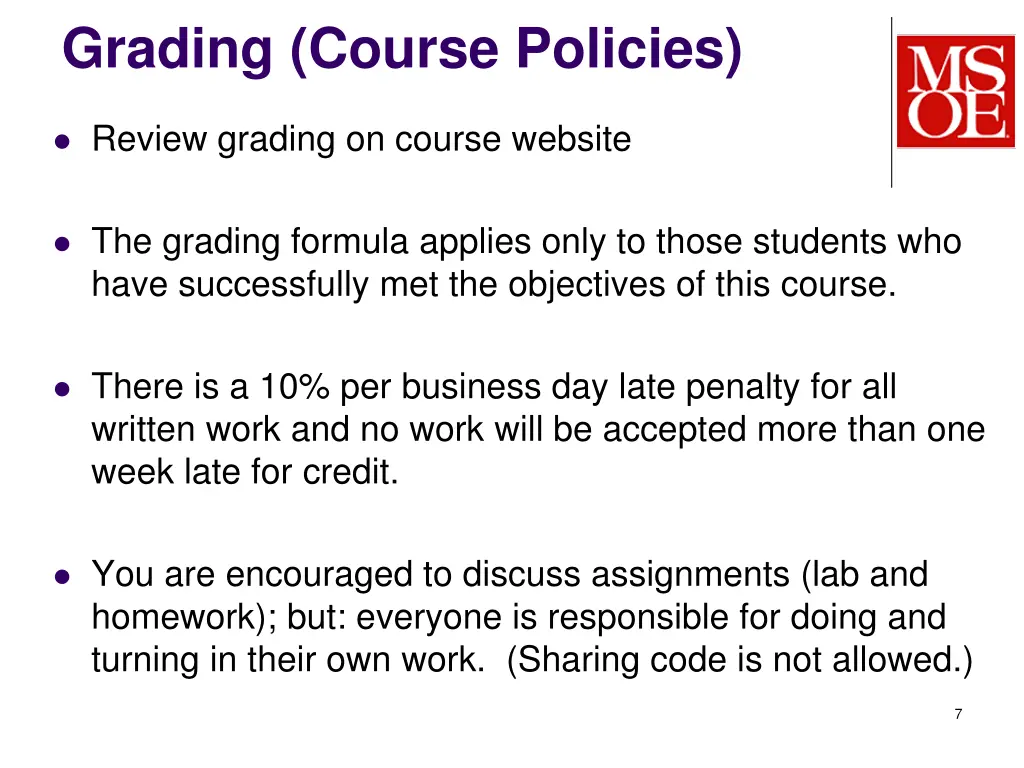 grading course policies