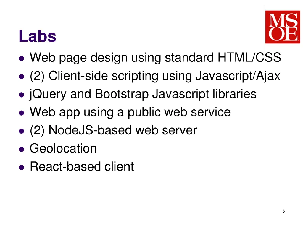 labs web page design using standard html