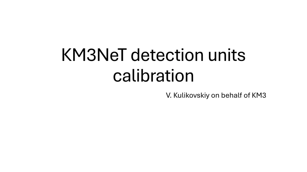 km3net detection units calibration