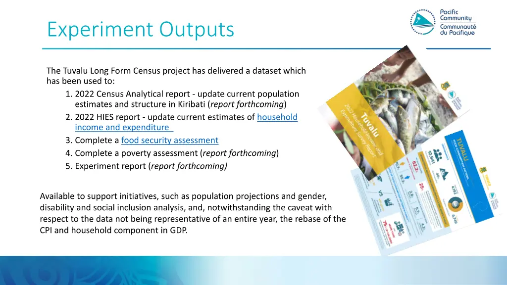 experiment outputs