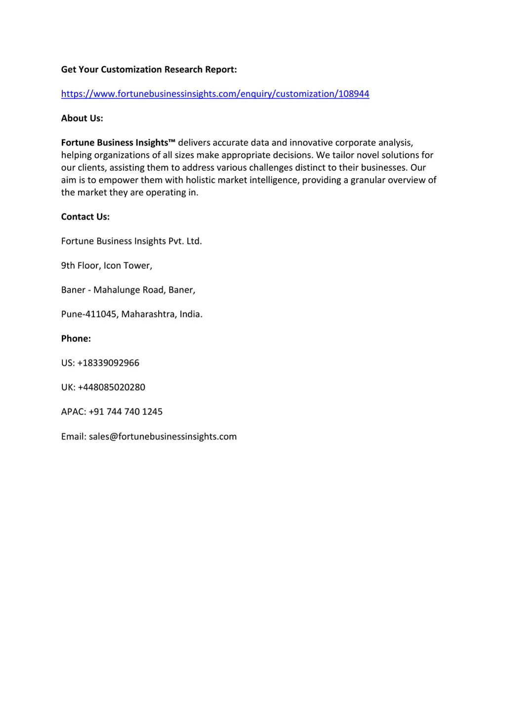 get your customization research report