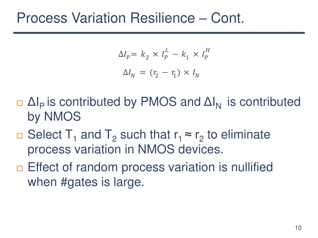 process variation resilience cont