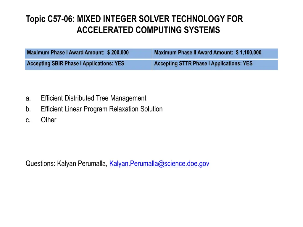 topic c57 06 mixed integer solver technology