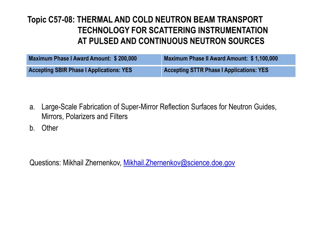 topic c57 08 thermal and cold neutron beam