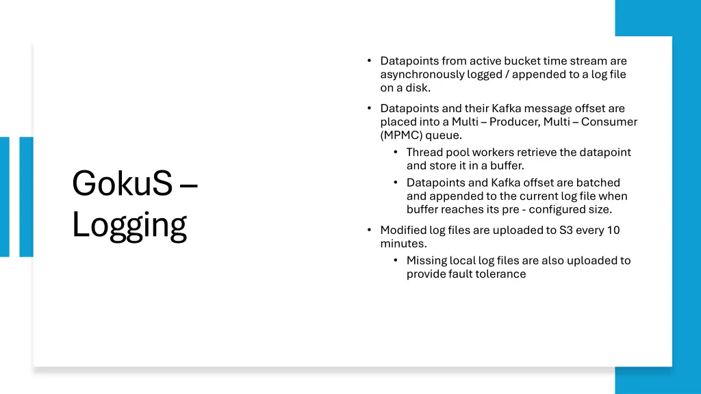 datapoints from active bucket time stream
