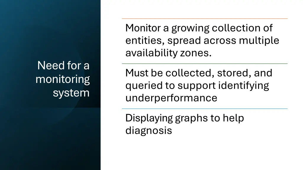 monitor a growing collection of entities spread