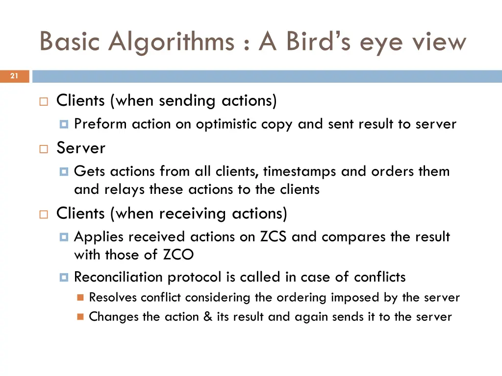 basic algorithms a bird s eye view