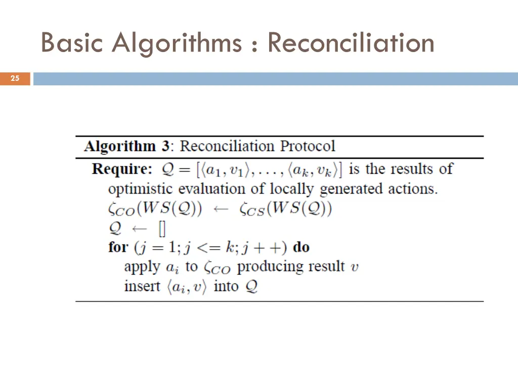 basic algorithms reconciliation