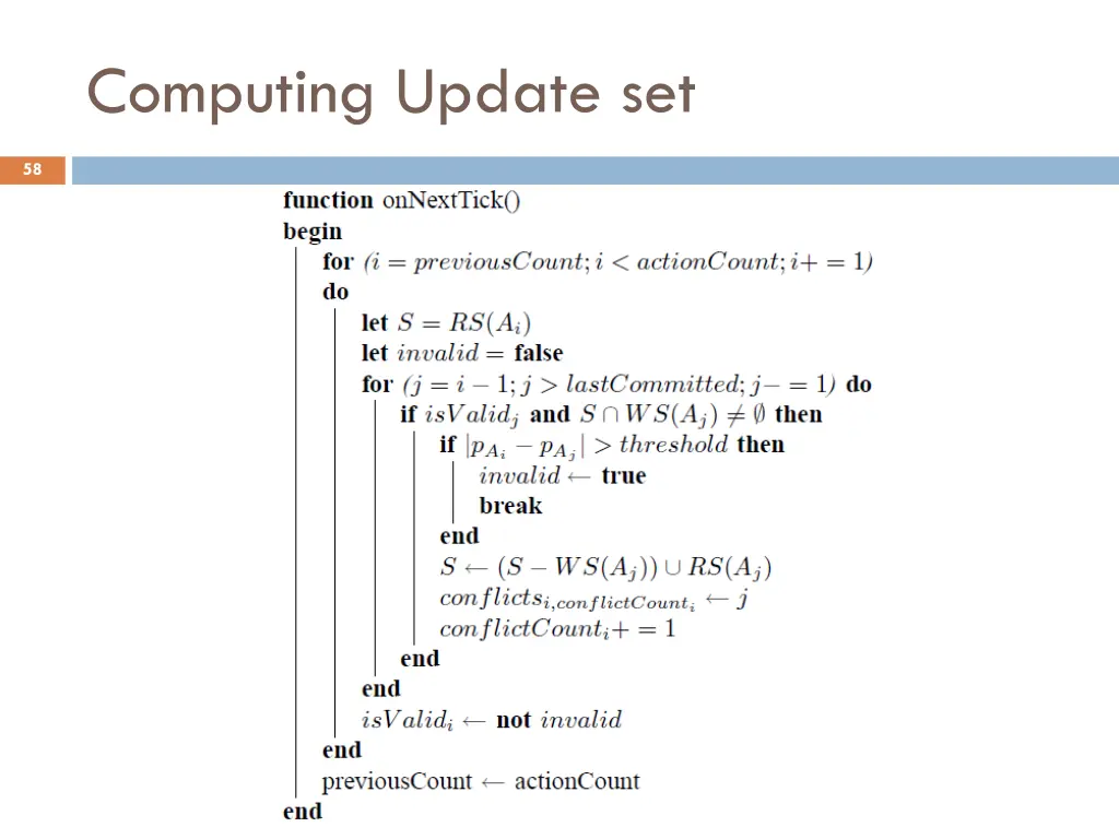 computing update set