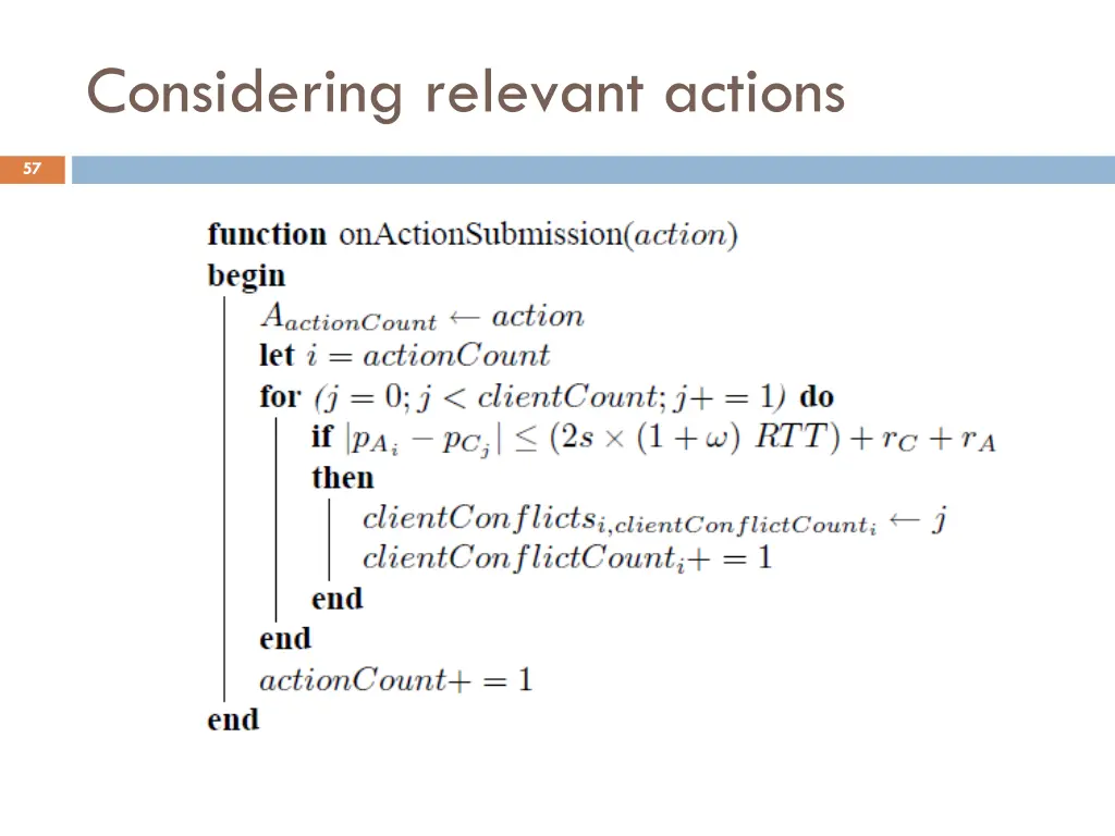 considering relevant actions