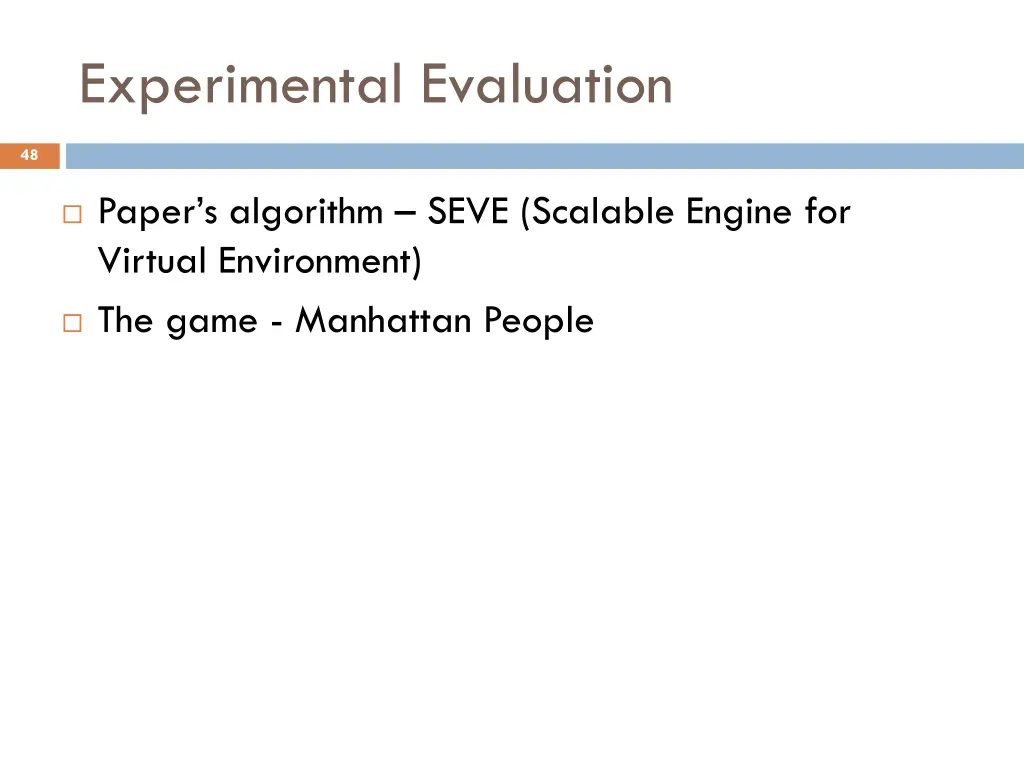experimental evaluation