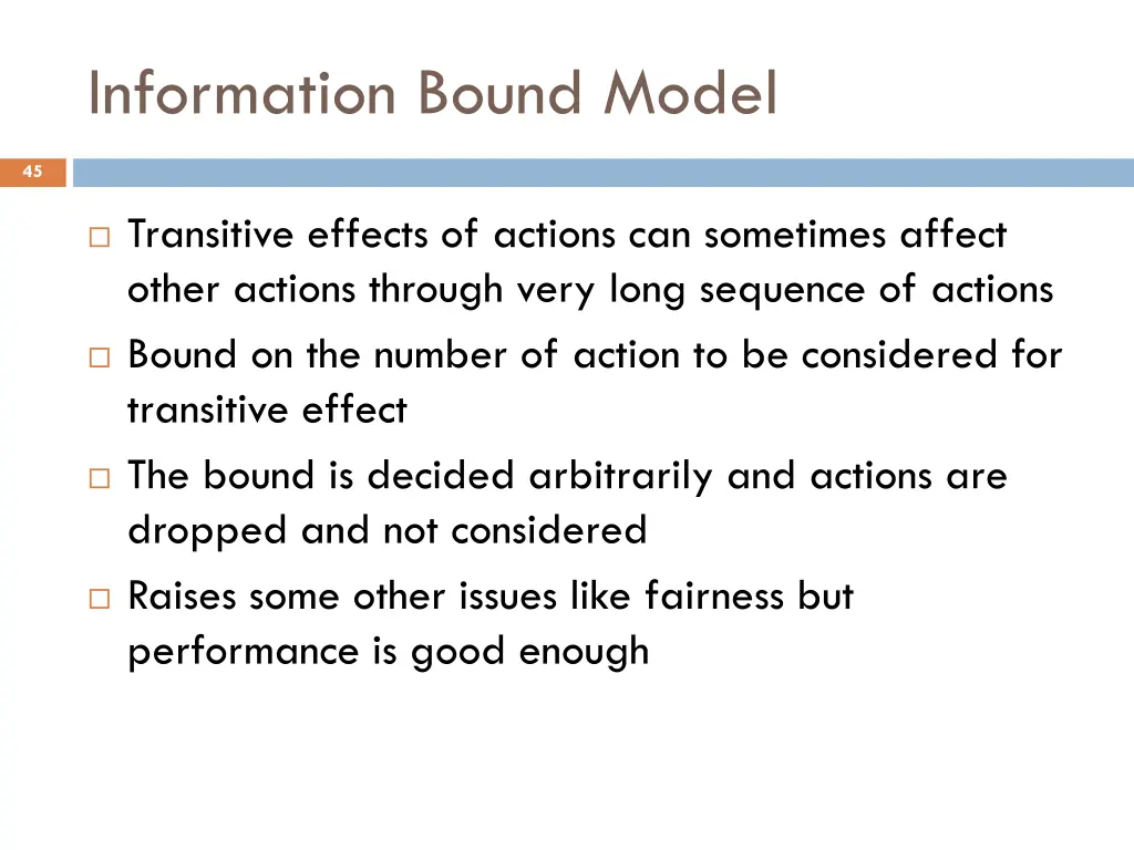 information bound model 1