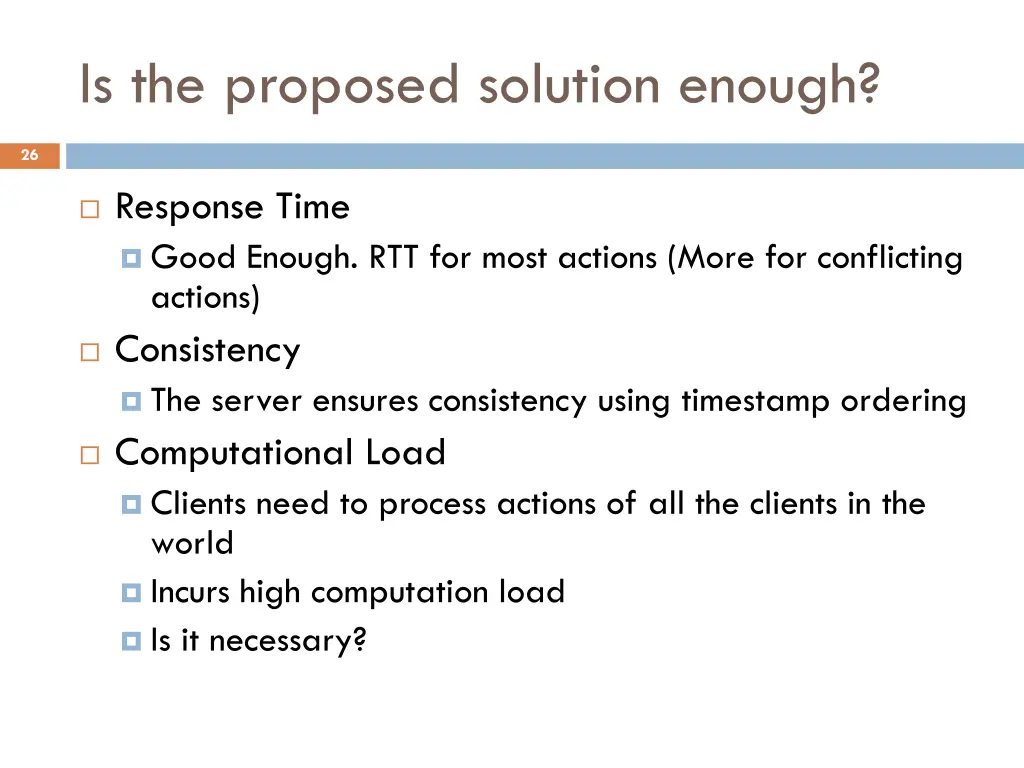is the proposed solution enough