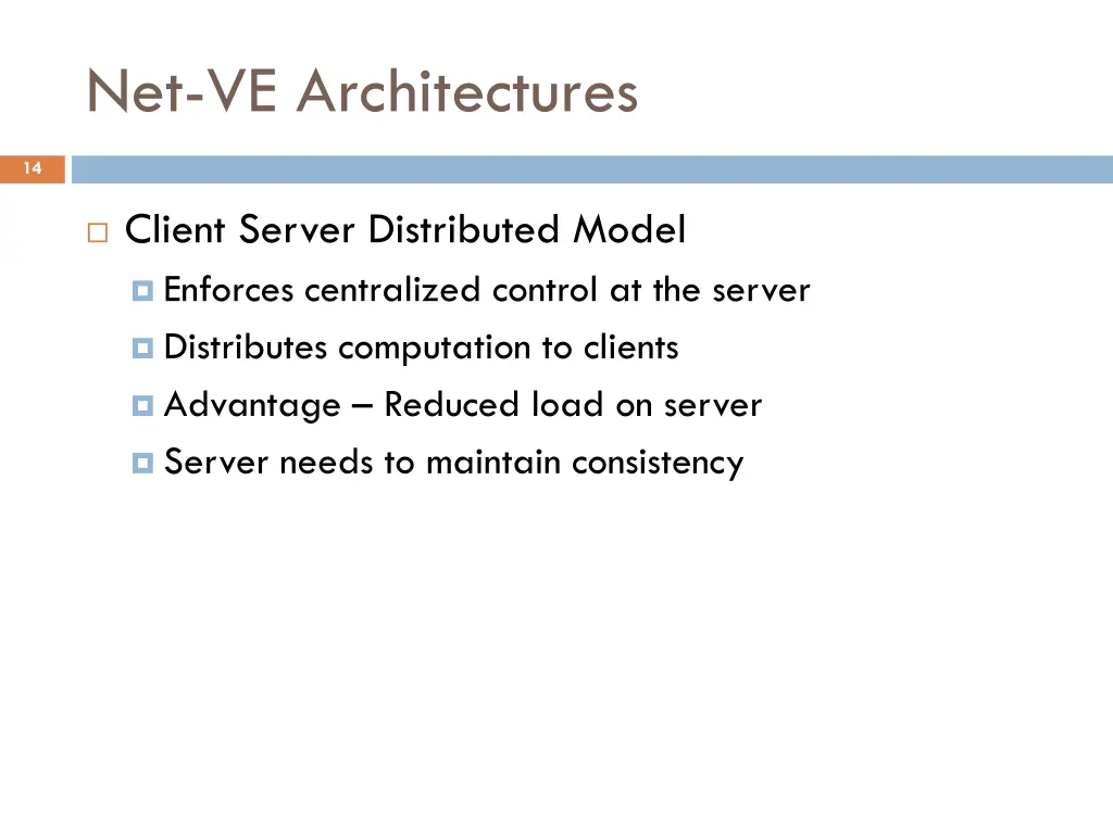 net ve architectures 1