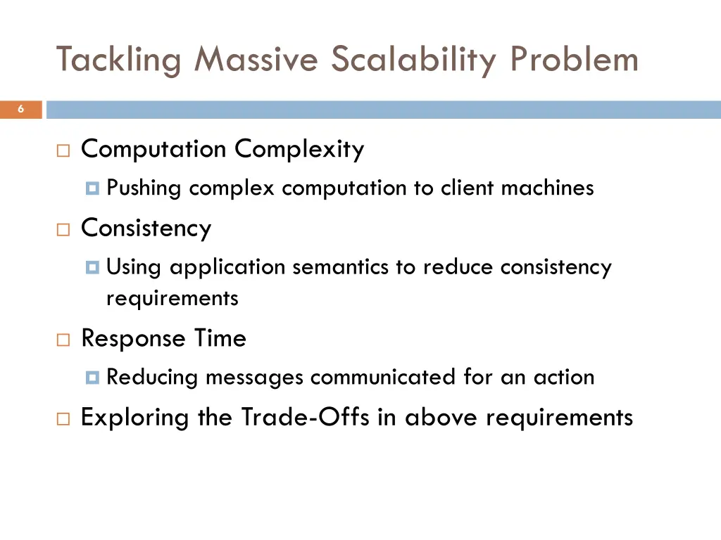 tackling massive scalability problem