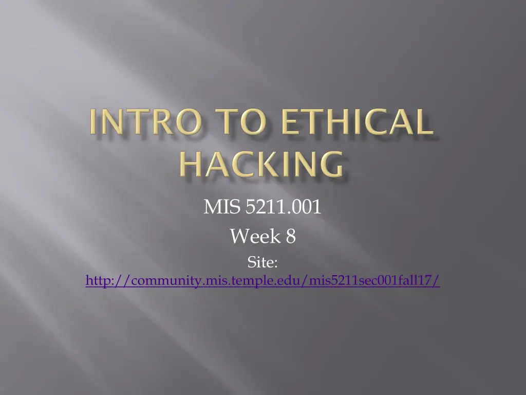 mis 5211 001 week 8 site