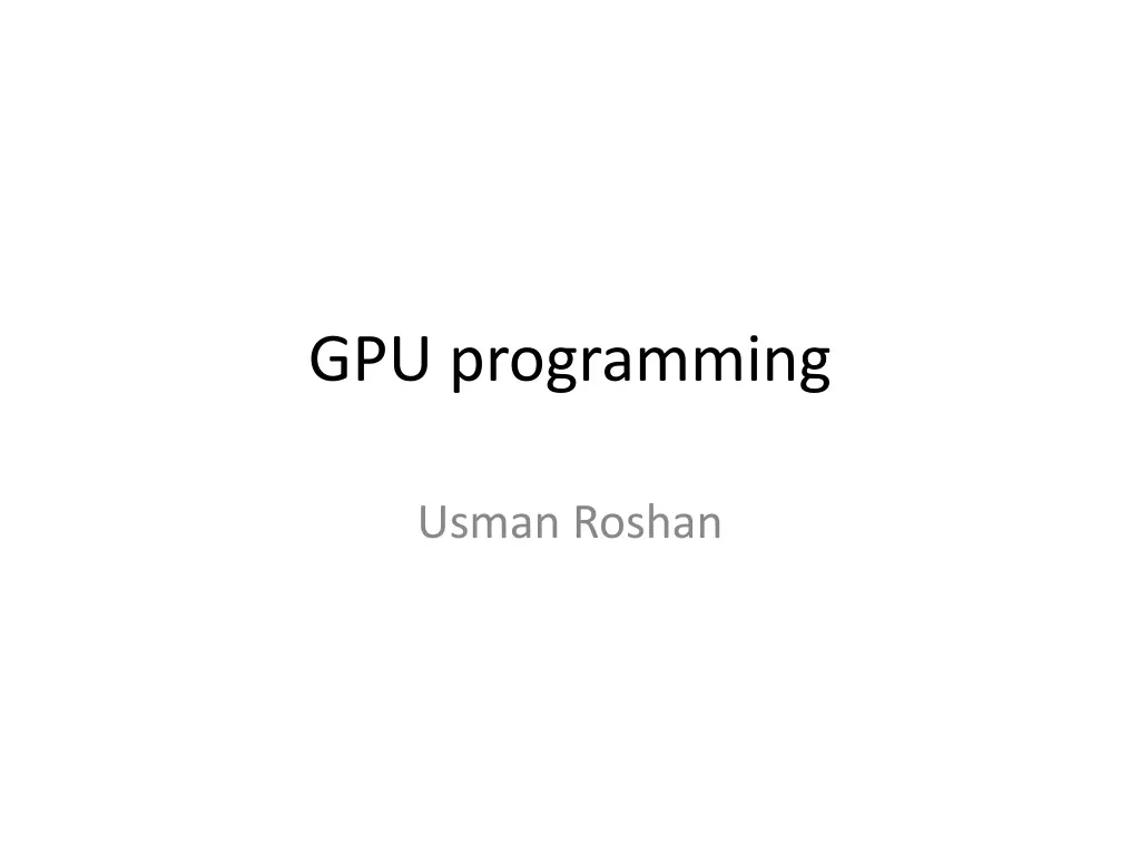 gpu programming
