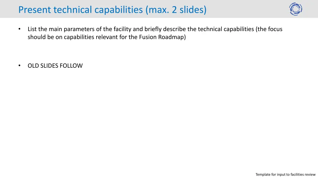 present technical capabilities max 2 slides