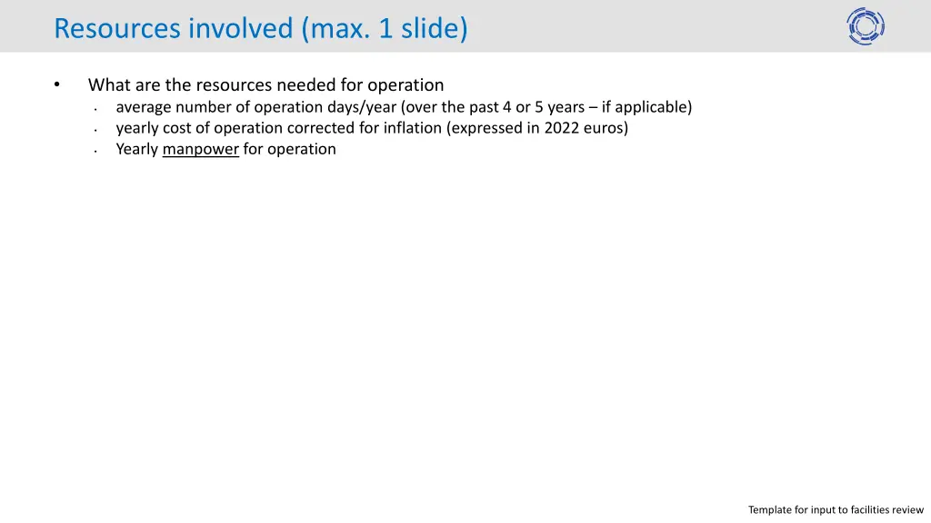 resources involved max 1 slide