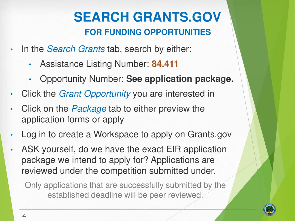 search grants gov for funding opportunities