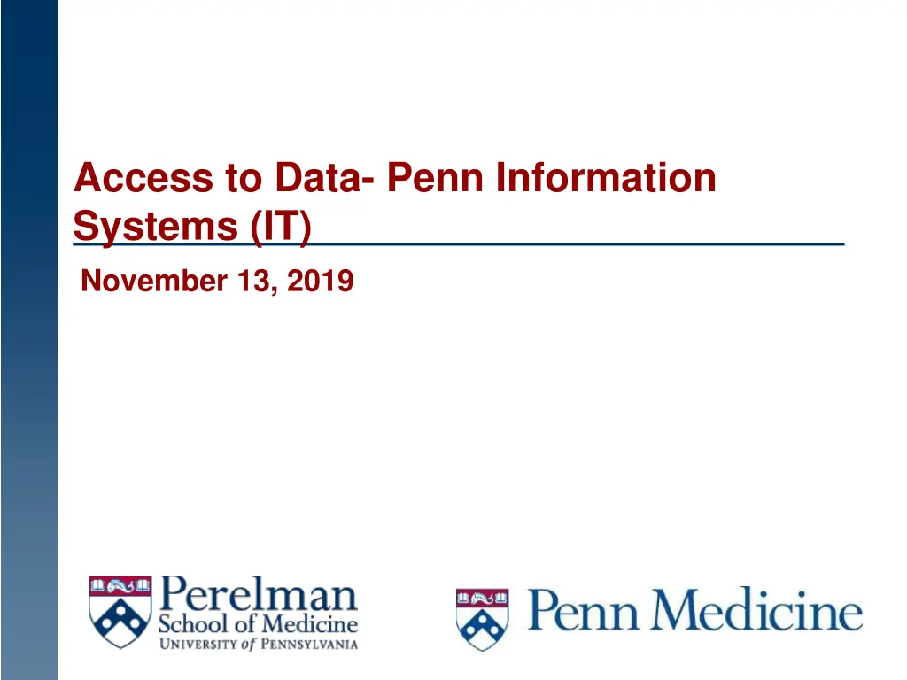 access to data penn information systems