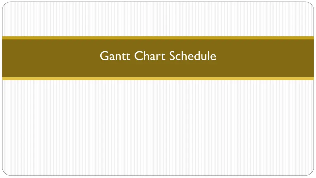 gantt chart schedule