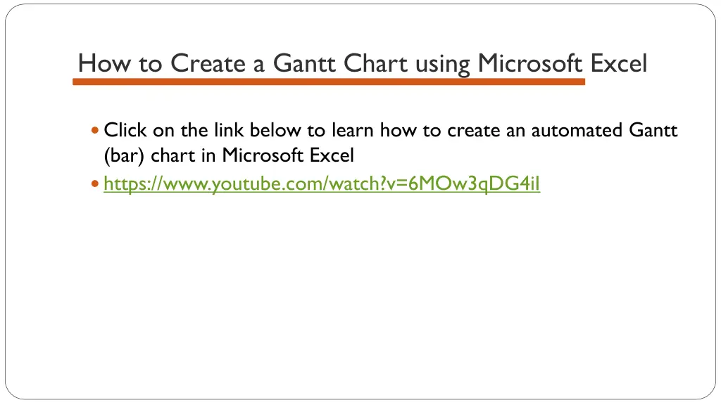 how to create a gantt chart using microsoft excel