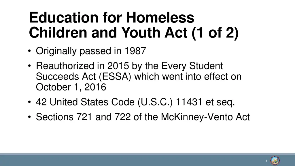 education for homeless children and youth
