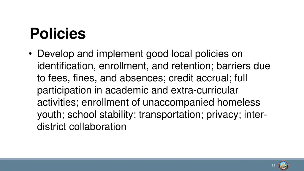 policies develop and implement good local