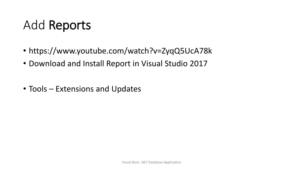 add reports reports