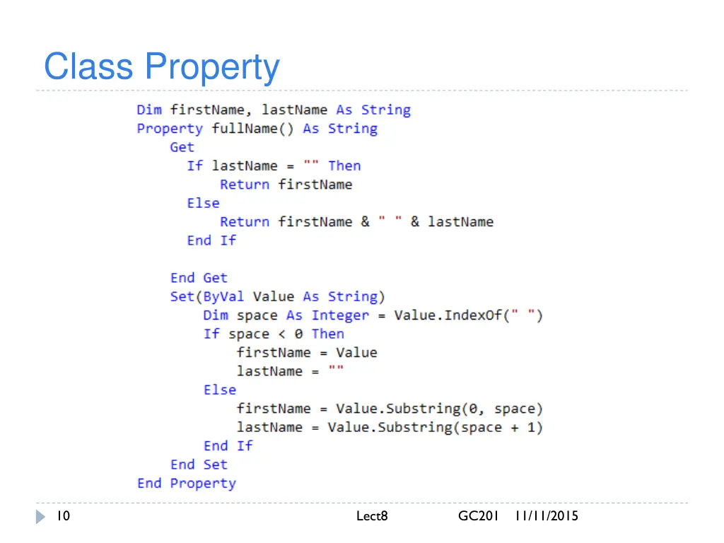 class property