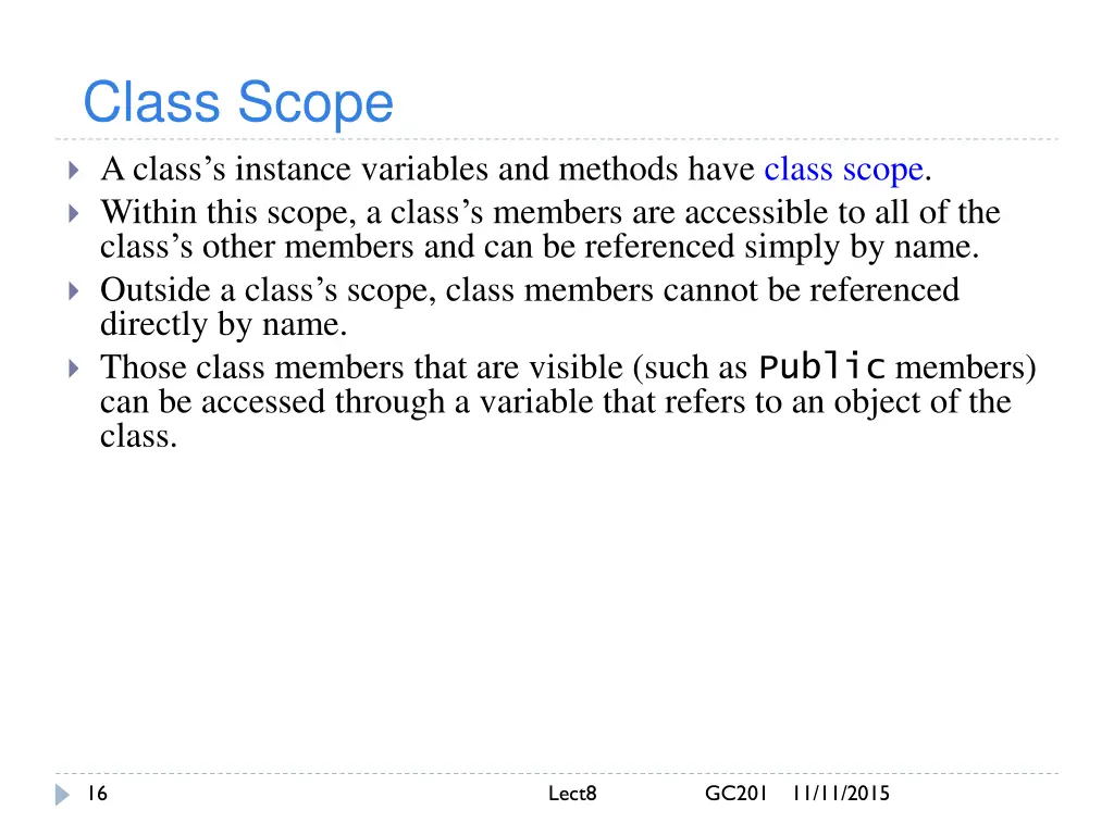 class scope